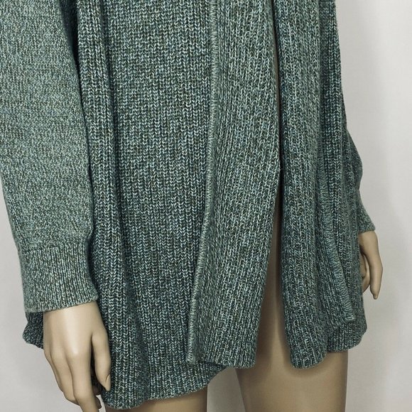 LL Bean Women's Size 3X Green Cardigan Open Front Oversized Heavy Knit - Picture 5 of 10